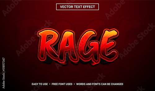 Rage Editable Vector Text Effect.