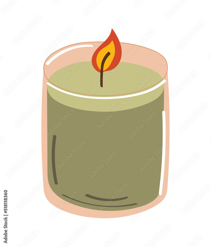 Illustration of a burning candle Illustration of a burning candle