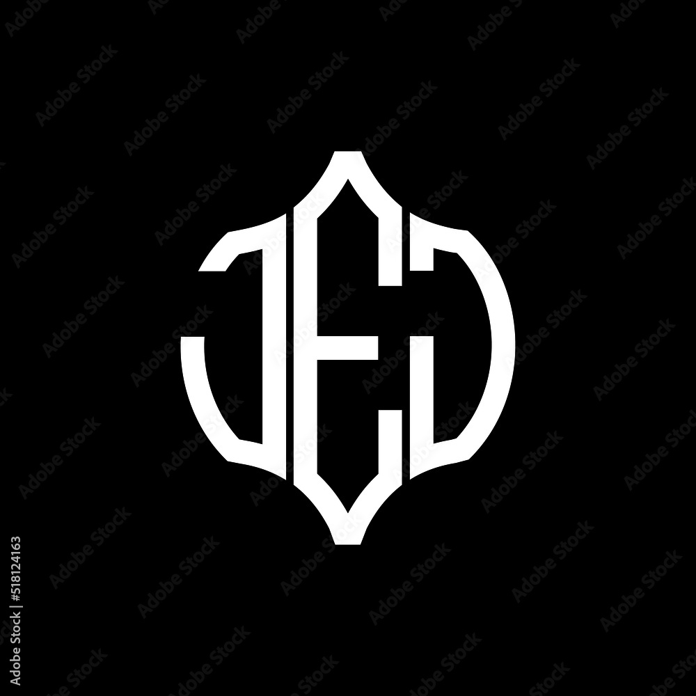 JEJ letter logo. JEJ best black background vector image. JEJ Monogram logo design for entrepreneur and business.
 - obrazy, fototapety, plakaty 
