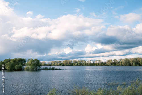 Landscape of Vyatka river. Vyatskiye Polyany, Kirov region,Russia. View of the river on a summer day