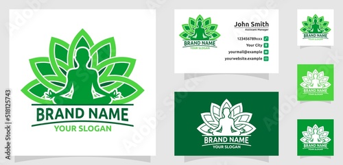 Meditation logo  beauty spa logo  yoga health logo