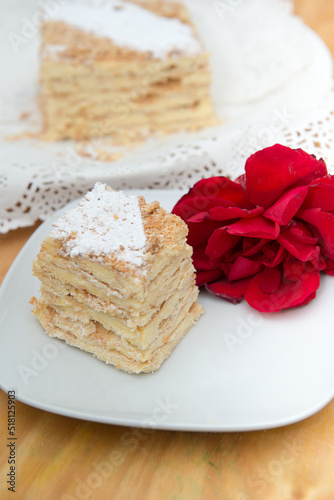 Obraz na płótnie Cake called Napoleon studio shot testy recipe