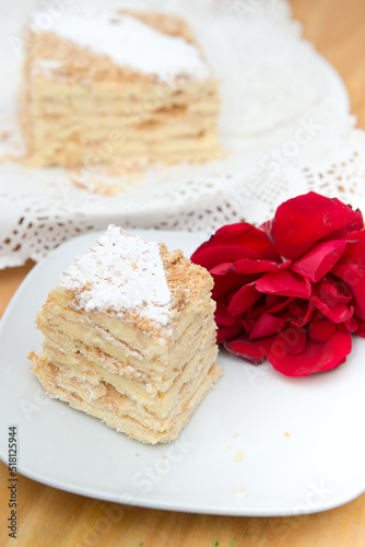 Obraz na płótnie Cake called Napoleon studio shot testy recipe