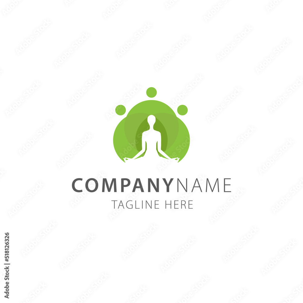 yoga relax meditation logo vector illustration yoga relax meditation logo vector illustration