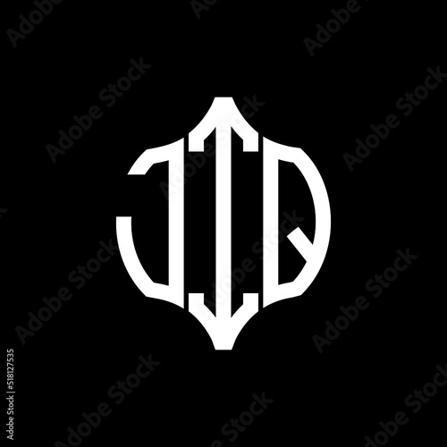 JIQ letter logo. JIQ best black background vector image. JIQ Monogram logo design for entrepreneur and business.
 photo