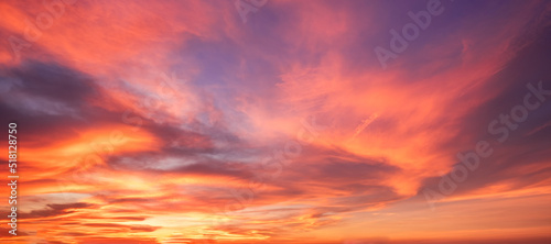 Evening sky image near sunset