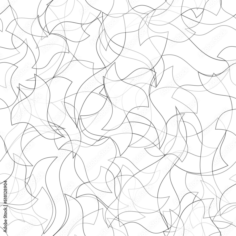 Obraz premium Seamless pattern with wavy shapes, elements. Vector illustration