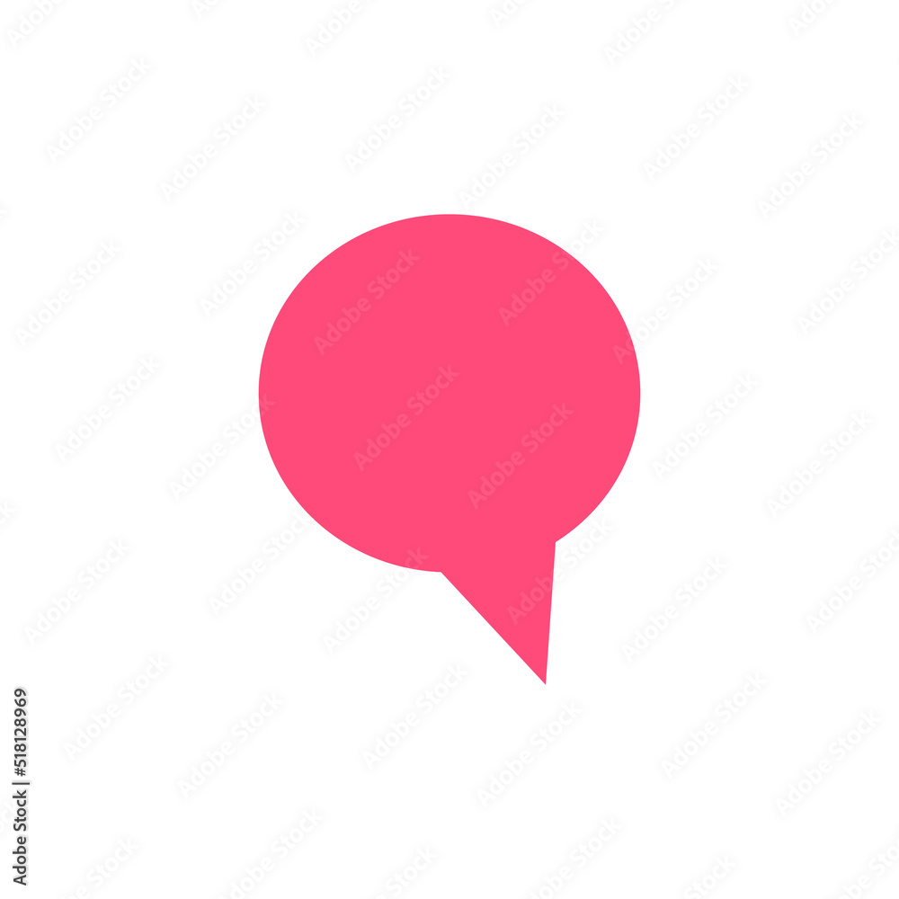 Speech bubble icon flat design illustration Speech bubble icon flat design illustration