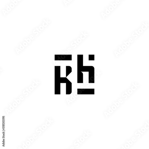 KH retro logo design initial concept high quality logo design