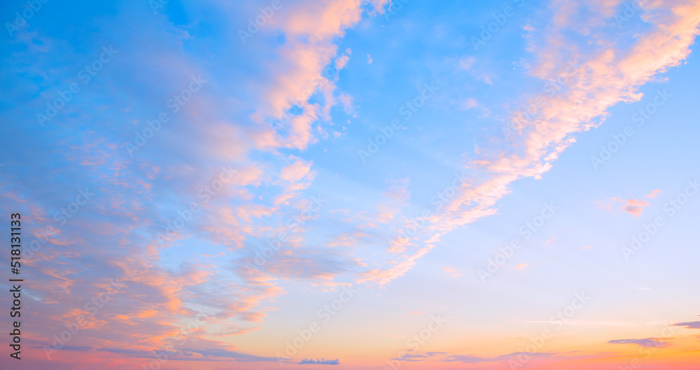 abstract beautiful summer sky background; new day sunrise