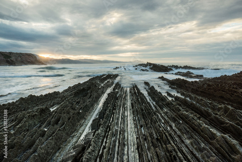 marea retirandose, Zumaia,Guipuzcoa, Euzkadi, Spain photo