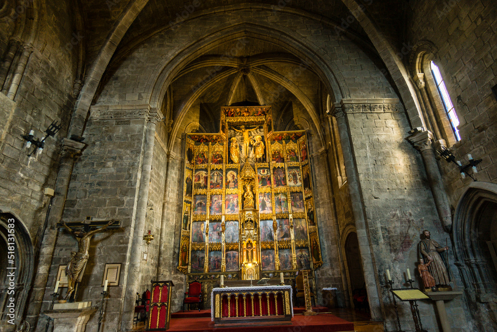 retablo renacentista de Pedro Aponte,iglesia de Santa Maria, siglo XIII,Olite,comunidad foral de Navarra, Spain