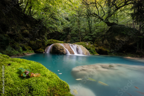 nacedero del rio Urederra, parque natural de Urbasa-Andia,comunidad foral de Navarra, Spain photo