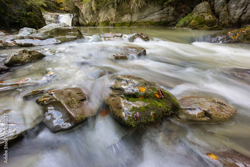 cascada de El Cubo, rio Urbeltza, selva de Irati,comunidad foral de Navarra, Spain photo