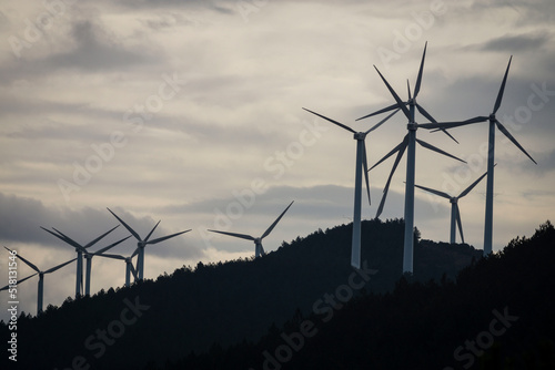 molinos para energia eolica, Sanguesa,comunidad foral de Navarra, Spain photo
