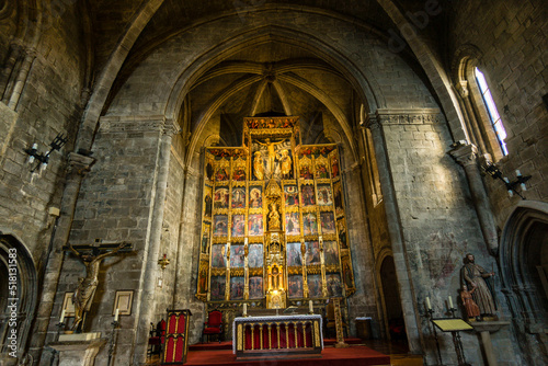 retablo renacentista de Pedro Aponte iglesia de Santa Maria  siglo XIII Olite comunidad foral de Navarra  Spain
