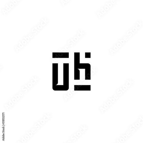 UH retro logo design initial concept high quality logo design
