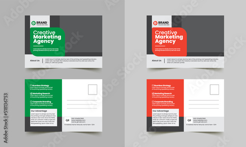 Creative corporate business Modern postcard EDDM design template 