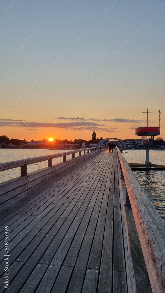 Sonnenuntergang auf der Seebrücke