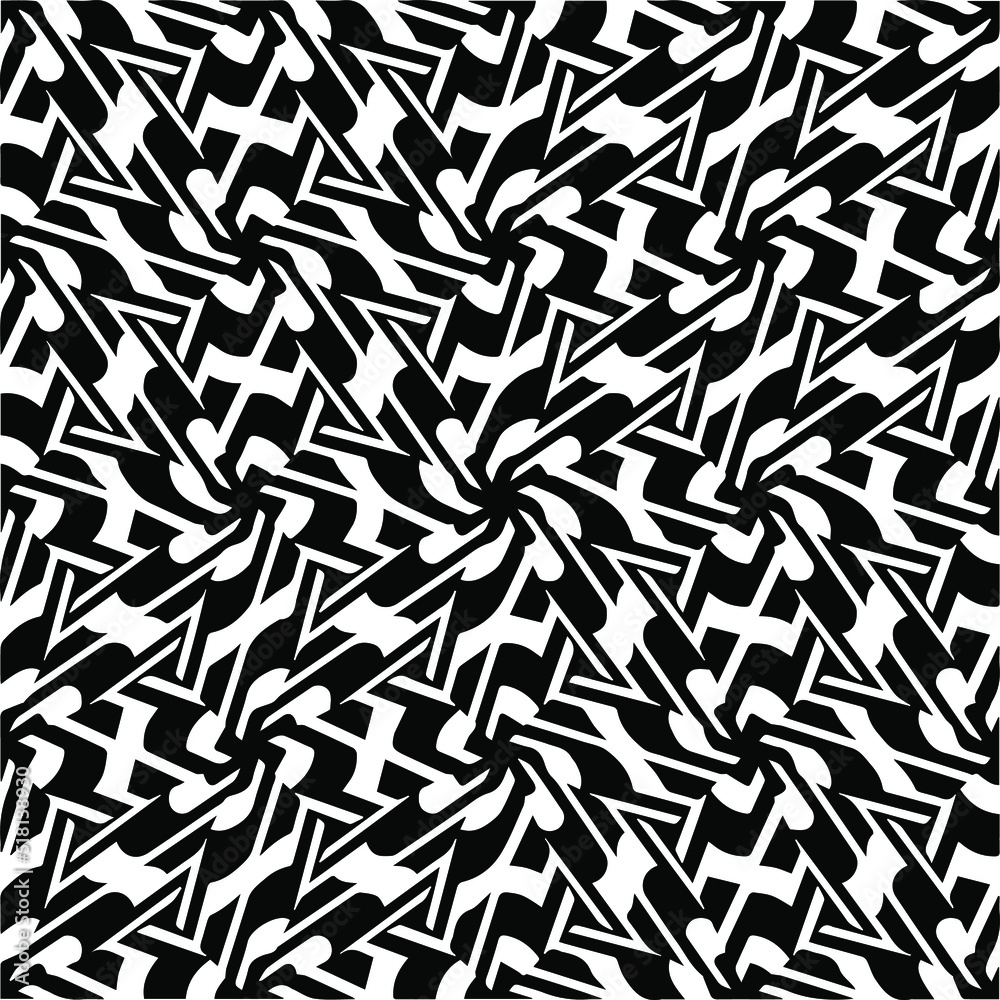 Abstract background with black and white seamless pattern. Unique geometric vector swatch. Perfect for site backdrop, wrapping paper, wallpaper, textile and surface design. Abstract background with black and white seamless pattern. Unique geometric vector swatch. Perfect for site backdrop, wrapping paper, wallpaper, textile and surface design.