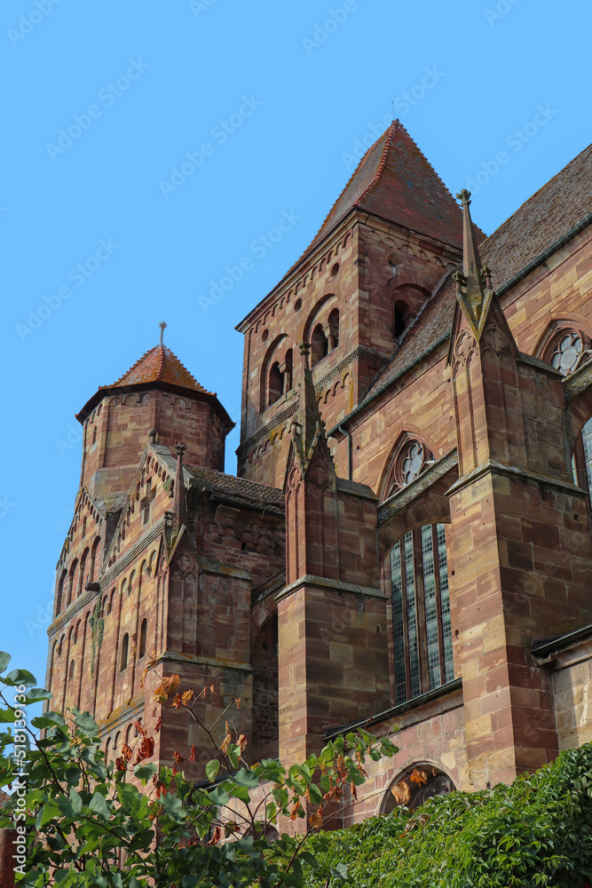 Alsace - Bas-Rhin - Marmoutier - Abbaye Saint-Etienne - Tour octogonale et tour carrée
