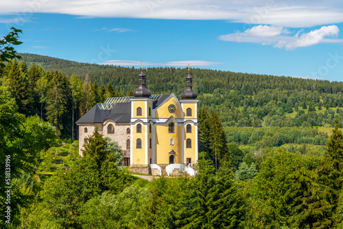 Church of the Assumption of the Virgin Mary, Bartosovice Neratov at Orlicke Mountains, Czech republic