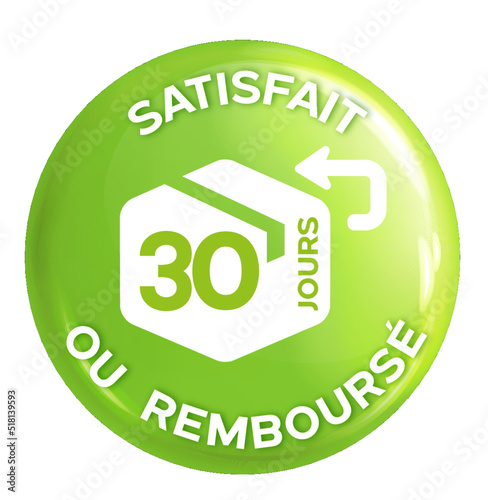 Icône Commerce en ligne - Satisfait ou remboursé 30 jours