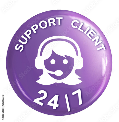 Icône Commerce en ligne - Support client 24/7