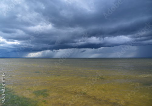 Heavy clouds at the seashore  of the balticsea