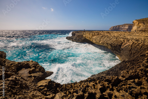 beautiful landscape with a rocky sea shore