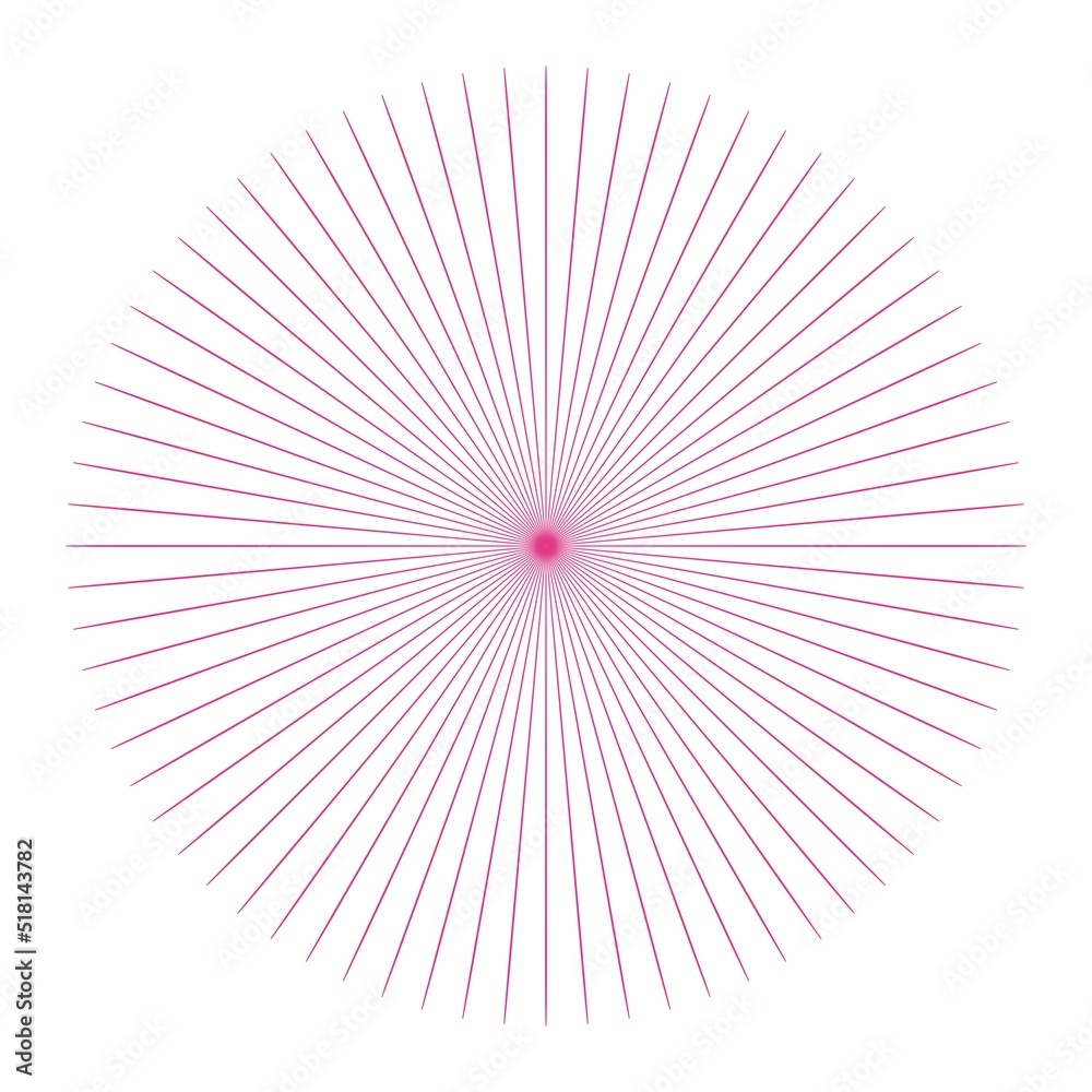 Circle of pink rays.Stickers and inscriptions are funny, emoticons are stylish, romantic. Retro emoticons of pink, purple color.Rainbow gradients, psychedelics. 