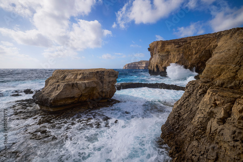 beautiful landscape with a rocky sea shore