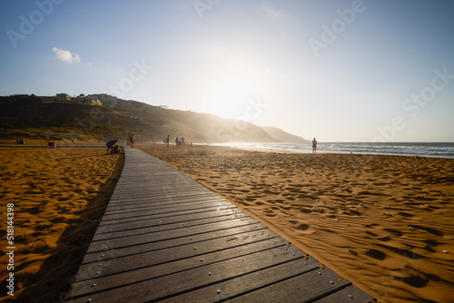 Fototapeta Naklejka Na Ścianę i Meble -  beautiful landscape with a brown sandy beach in Malta