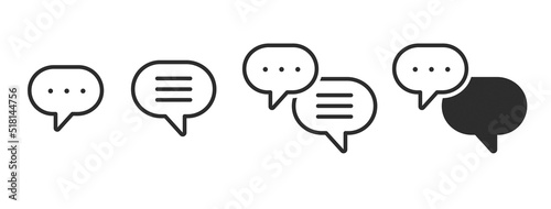 Chat vector icon. Talk bubble speech icon. Blank empty bubbles vector design elements