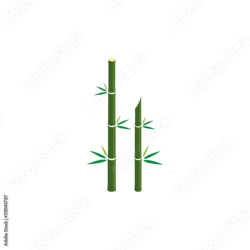 bamboo icon logo vector design template