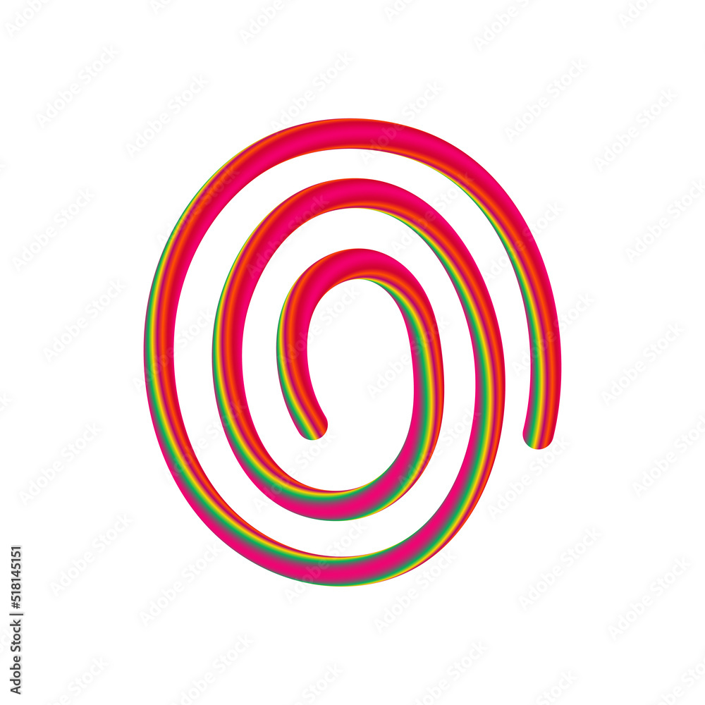 O letter with swirl candy. Vector candy and sugar font for bright logo, your application, sweet identity and more O letter with swirl candy. Vector candy and sugar font for bright logo, your application, sweet identity and more
