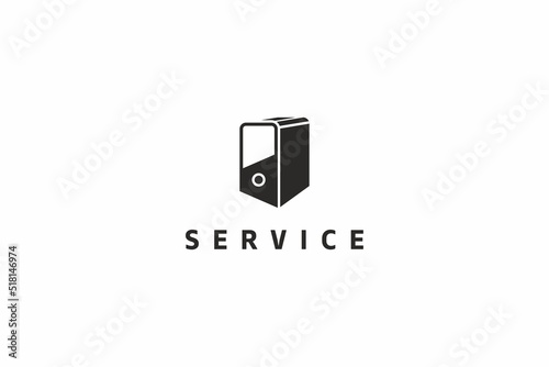 Logo design for computer workshop or service center