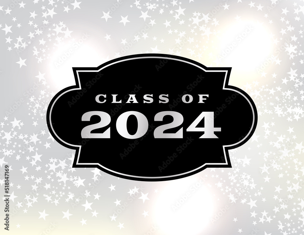 Class of 2024 Graduation Emblem Illustration Stock Vector Adobe Stock