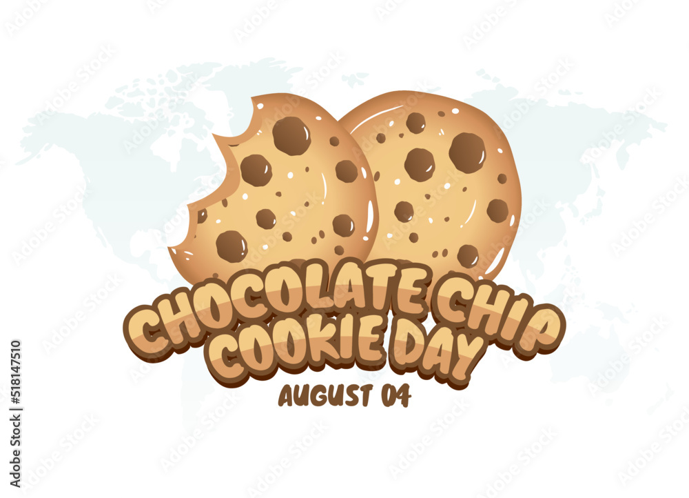 vector graphic of chocolate chip cookie day good for chocolate chip