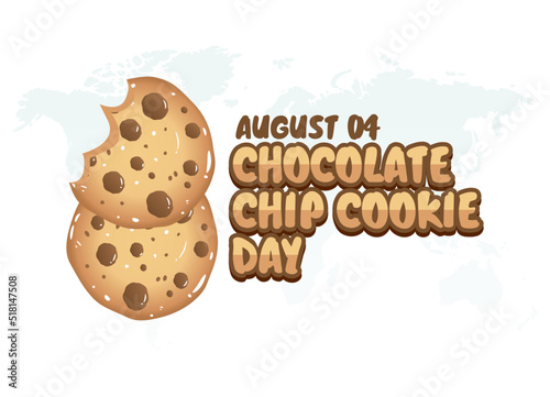 vector graphic of chocolate chip cookie day good for chocolate chip cookie day celebration. flat design. flyer design.flat illustration.