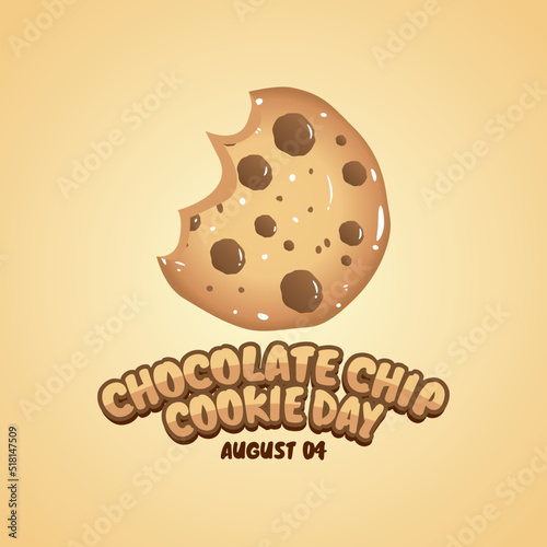 vector graphic of chocolate chip cookie day good for chocolate chip cookie day celebration. flat design. flyer design.flat illustration.