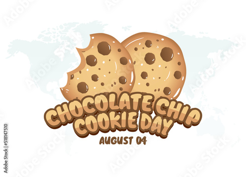 vector graphic of chocolate chip cookie day good for chocolate chip cookie day celebration. flat design. flyer design.flat illustration.
