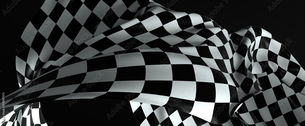 Obraz premium flag finish race sport 3d champion winner