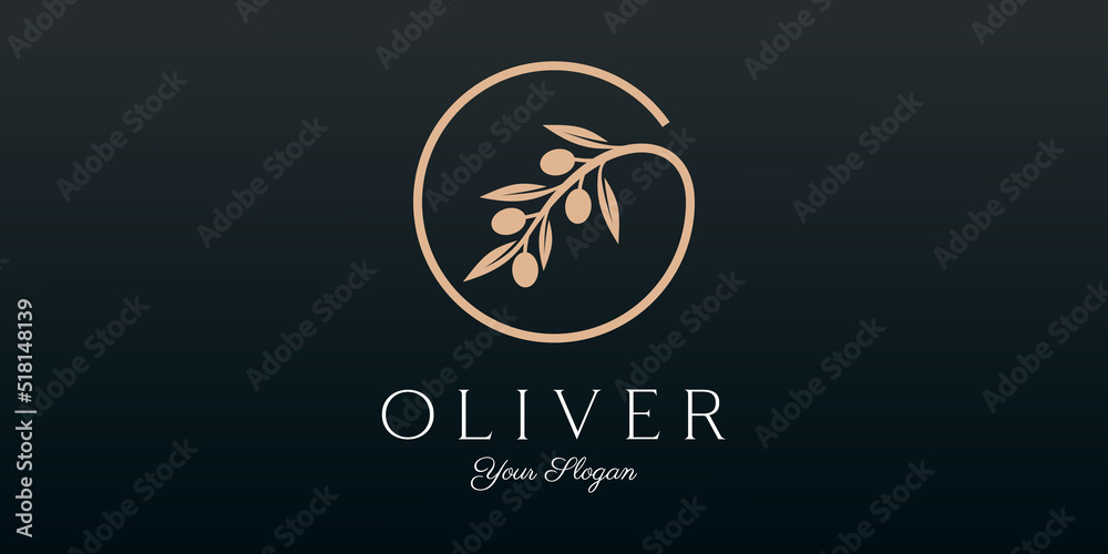 Twig Olive Oil logo template icon design Twig Olive Oil logo template icon design