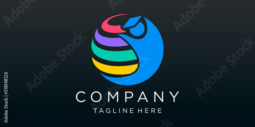 global education logo creative illustration vector
