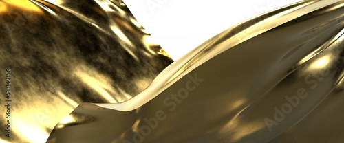 3d render of dark and gold ...