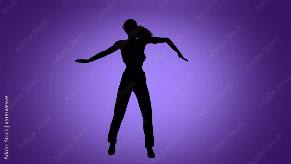 Silhouette of female dancer