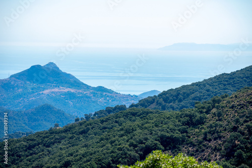 Scenic view of Mountains  The Mediterranean Sea and dense Forests from Skikda  Algeria