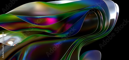 Colorful flowing liquid thermal waves abstract background