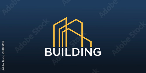 Building logo design for construction company with modern concept.